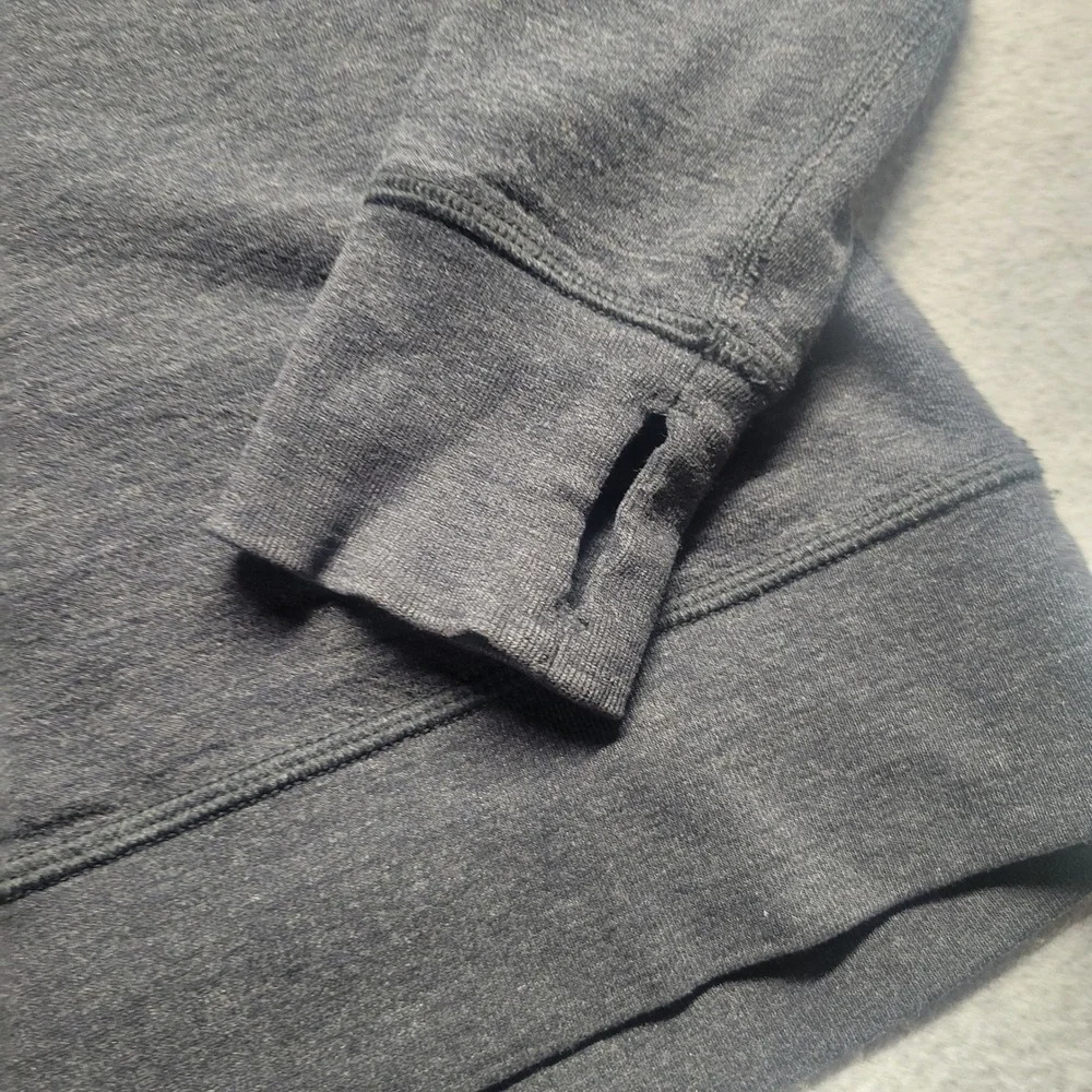 Lululemon Cowl‎ Neck Pullover Sweatshirt Gray Heather Thumbhole Cuffs Reversible